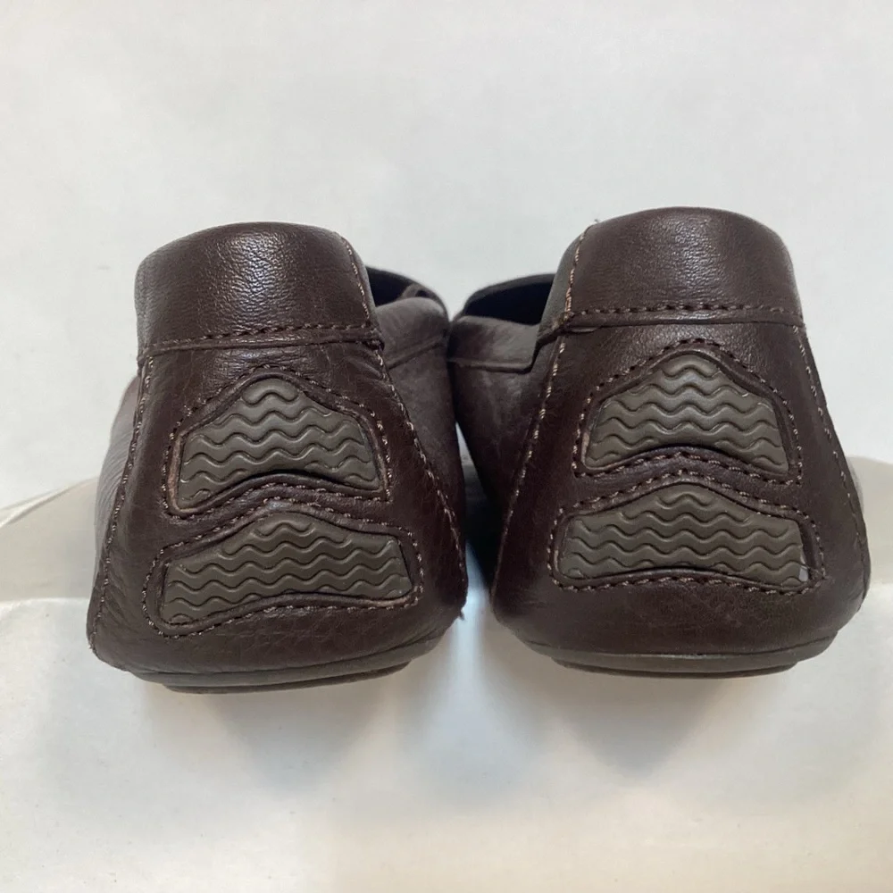 Men’s Sperry Top-sider Brown Leather Penny Loafers Driving Style Moccasin